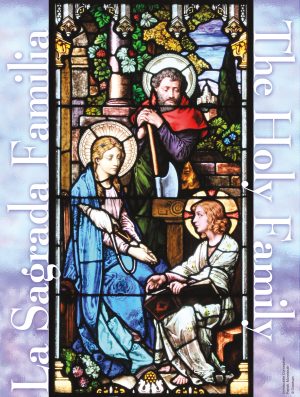 Holy Family Stained Glass Bilingual