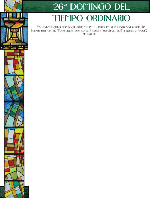 24th Sunday of Ordinary Time - Stained Glass - Spanish Wrapper